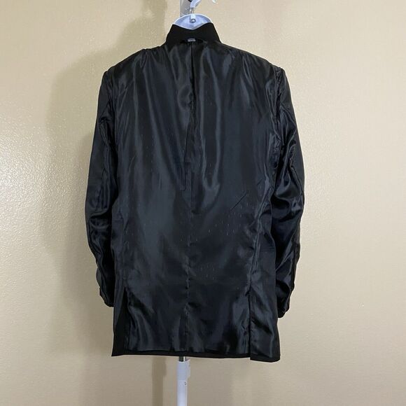 Angelo Rossi Solid Black Hand Tailored Performance Stretch Blazer Men’s 40L - Picture 4 of 16